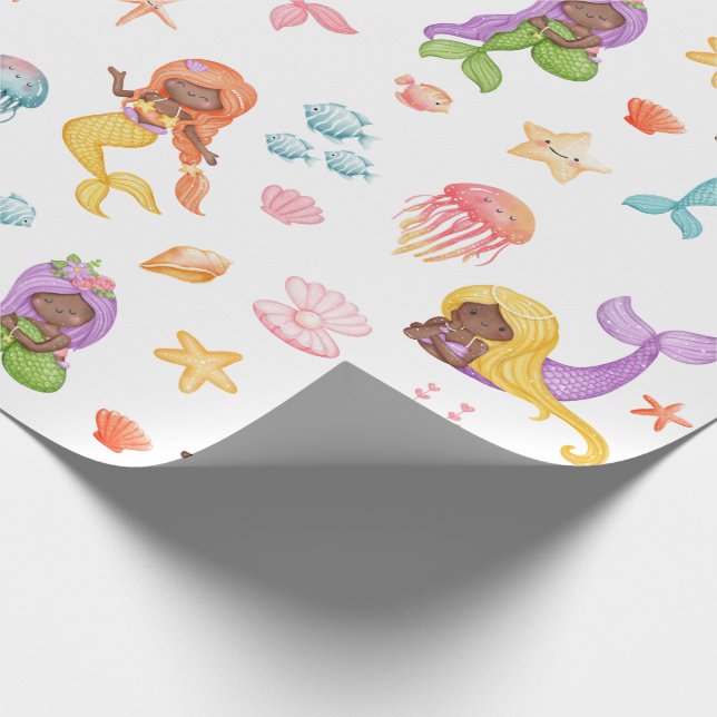 Papier Cadeau Motif de sirène (Coin)