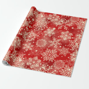 Papier Cadeau Motif de snowflakes