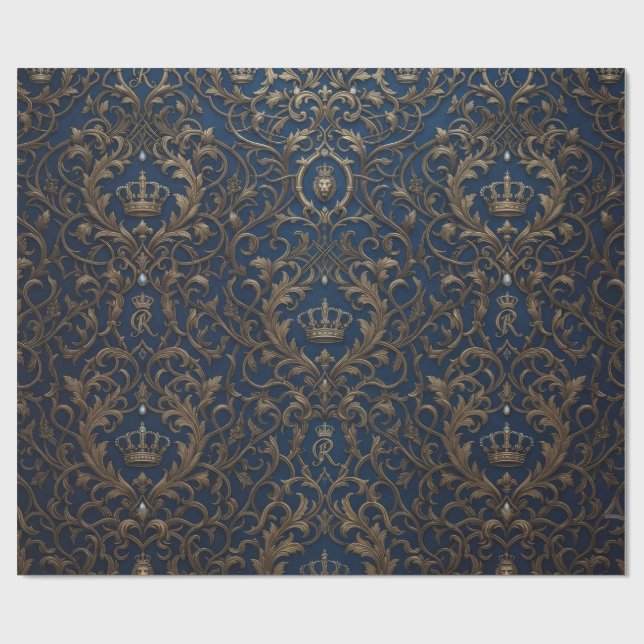 Papier Cadeau motif de style royal (Plat)