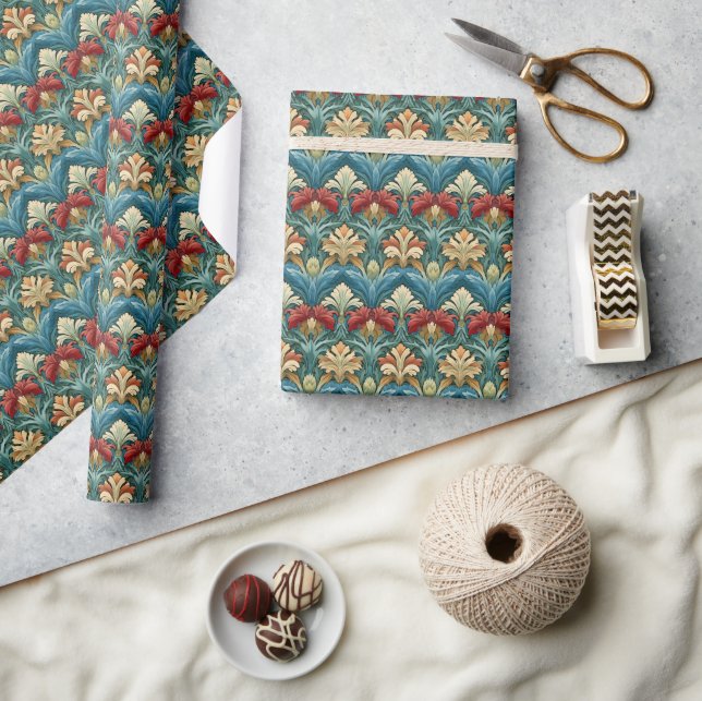 Papier Cadeau Motif de style William Morris (Artisanat)