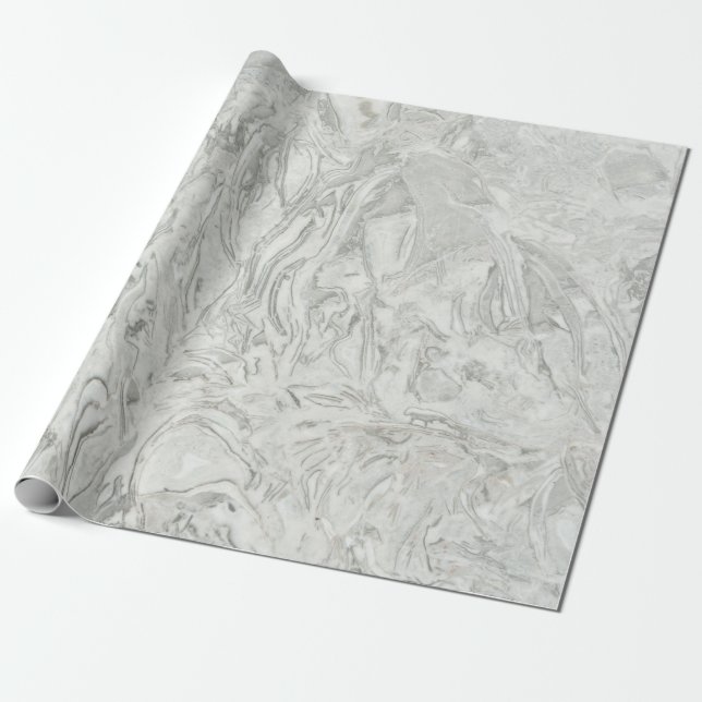 Papier Cadeau Motif de surface en marbre gris (Déroulé)