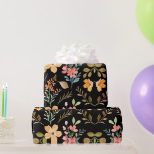 Papier Cadeau Motif de surface floral - Aquarelle de mode printe