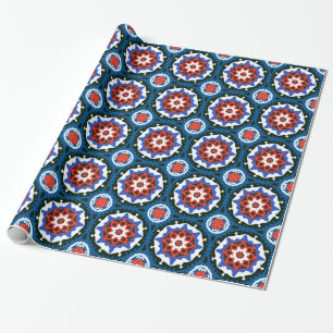 Papier Cadeau Motif de Suzani avec l'ornement audacieux