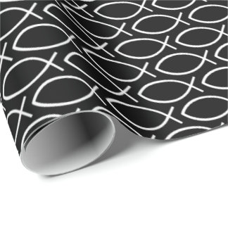 Papier Cadeau Motif de symbole chrétien Ichthys