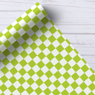 Papier Cadeau Motif de tableau de bord vert et blanc