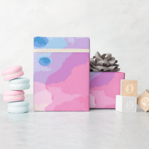 Papier Cadeau Motif de taches d'aquarelle colorées ludiques