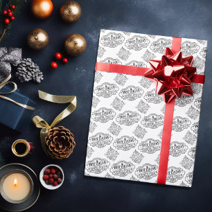 Papier Cadeau Motif de tampon Vintage du cacao chaud du Pôle Nor