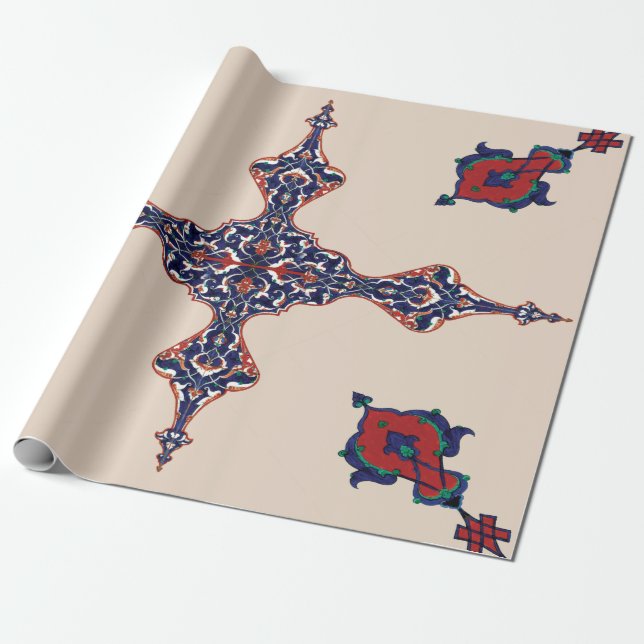 Papier Cadeau Motif de tapis persan (Déroulé)