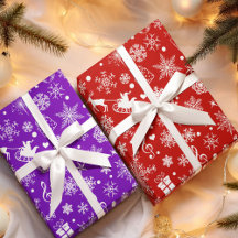 Motif de thème de vacances violet de Noël