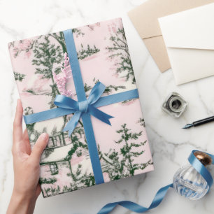 Papier Cadeau Motif de toile de Noël victorien vintage