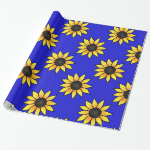 Papier Cadeau Motif de tournesol 3