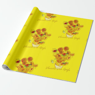 Papier Cadeau Motif de tournesols par Vincent van Gogh Wr