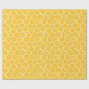 Papier Cadeau Motif de tranche de citron 