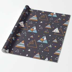 Papier Cadeau Motif de triangles géométriques modernes 5