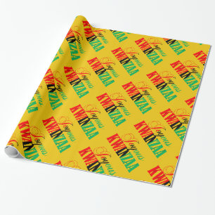Papier Cadeau Motif de typographie de Joyous Kwanzaa