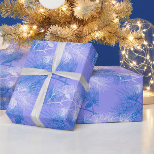 Papier Cadeau Motif de vacances Blue and White Pine