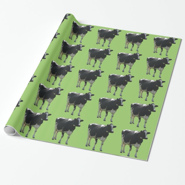 Papier Cadeau Motif de vache (Déroulé)