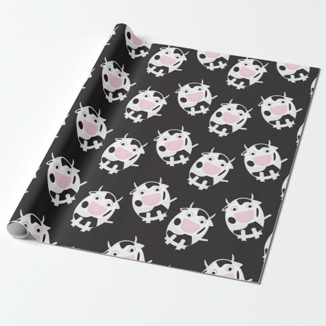 Papier Cadeau Motif de vache coute (Déroulé)