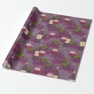 Papier Cadeau Motif de vin