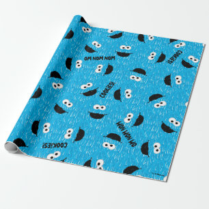 Papier Cadeau Motif de visage en fourrure de Monstre de biscuits
