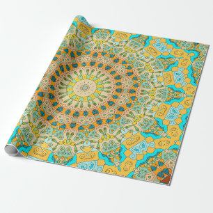 Papier Cadeau motif décorative vintage. Islam, arabe, indien,