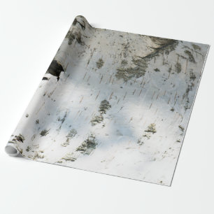 Papier Cadeau Motif d'écorce de bouleau