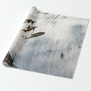 Papier Cadeau Motif d'écorce de bouleau