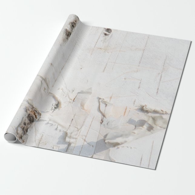 Papier Cadeau Motif d'écorce de bouleau (Déroulé)