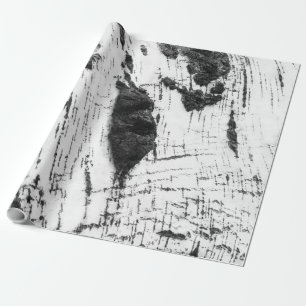 Papier Cadeau Motif d'écorce de bouleau
