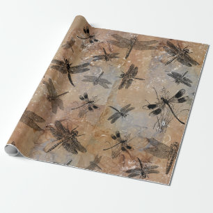 Papier Cadeau Motif d'Entomologie vintage