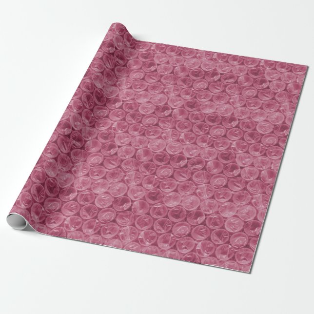 Papier Cadeau Motif d'enveloppement de bulle rose (Déroulé)