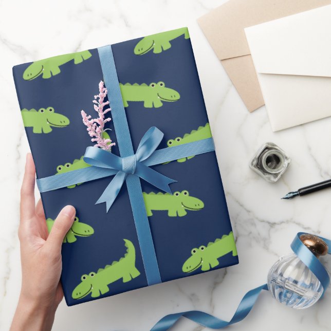 Papier Cadeau Motif des alligators souriants (Cadeaux)