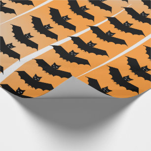 Papier Cadeau Motif des chauves-souris d'Halloween