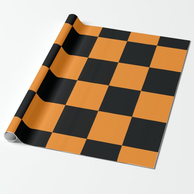 Papier Cadeau Motif des chèques d'Halloween (Déroulé)