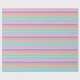 Papier Cadeau Motif des couleurs rétro rayées