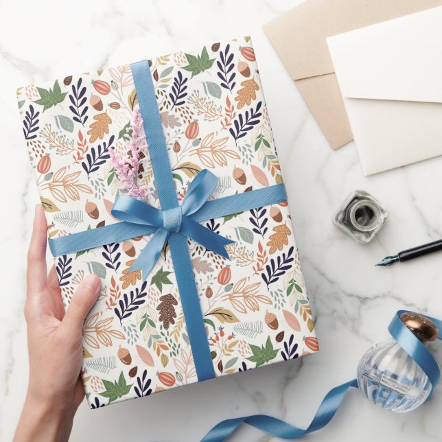 Papier Cadeau Motif des feuilles automnales (Cadeaux)