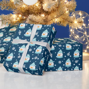Papier Cadeau Motif Des Flacons De Neige Et De Neige