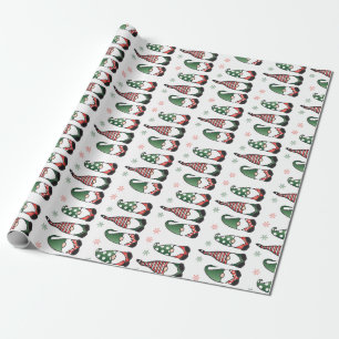 Papier Cadeau Motif des Gnomes de Noël