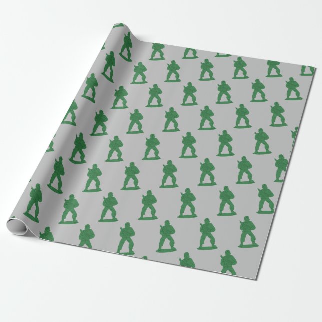 Papier Cadeau Motif des hommes de l'Armée verte (Déroulé)