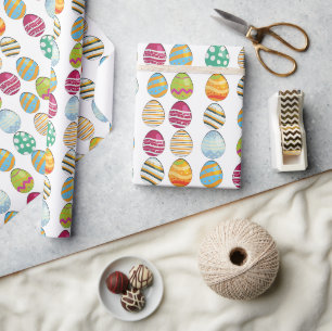 Papier Cadeau Motif des oeufs de Pâques