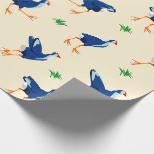 Papier Cadeau Motif des oiseaux du marais de Pukeko