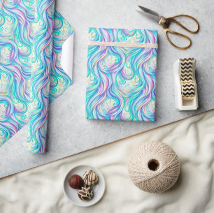 Papier Cadeau Motif des torrents et des torrents bleus