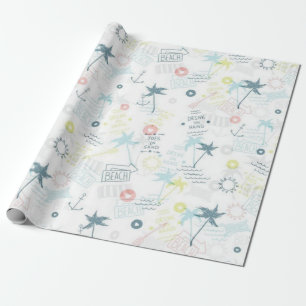 Papier Cadeau Motif d'été
