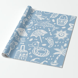 Papier Cadeau Motif d'été