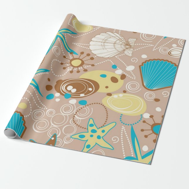 Papier Cadeau Motif d'été (Déroulé)