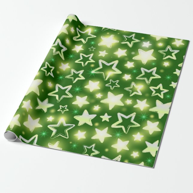 Papier Cadeau Motif d'étoiles (Déroulé)