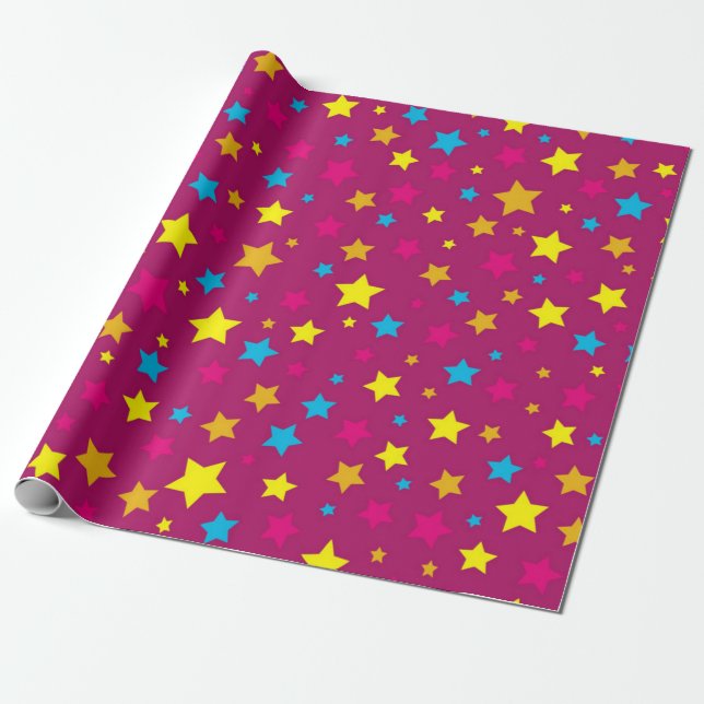 Papier Cadeau Motif d'étoiles (Déroulé)