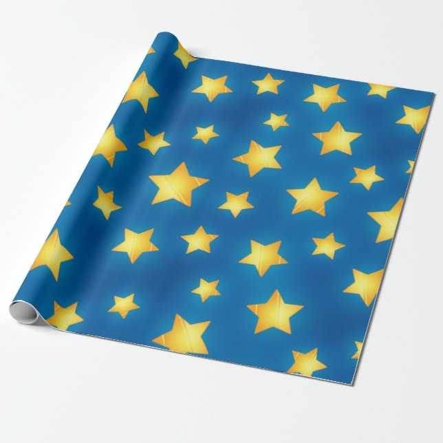 Papier Cadeau Motif d'étoiles (Déroulé)