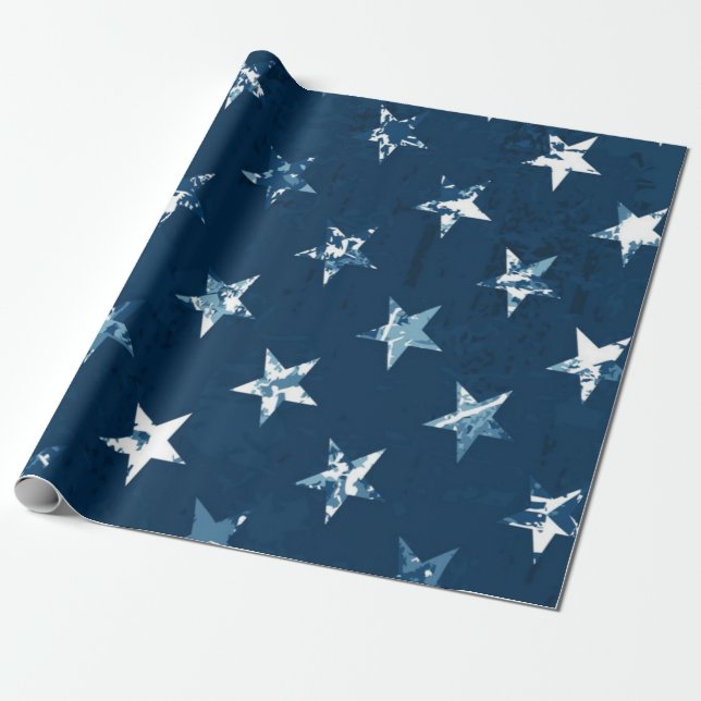 Papier Cadeau Motif d'étoiles (Déroulé)