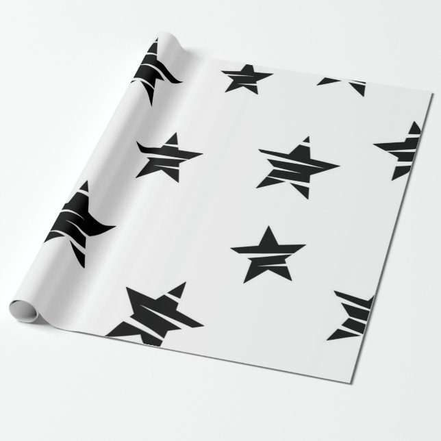 Papier Cadeau Motif d'étoiles (Déroulé)